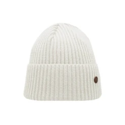 Superyellow Hannah Off-White Merino Wool Beanie (Unisex)