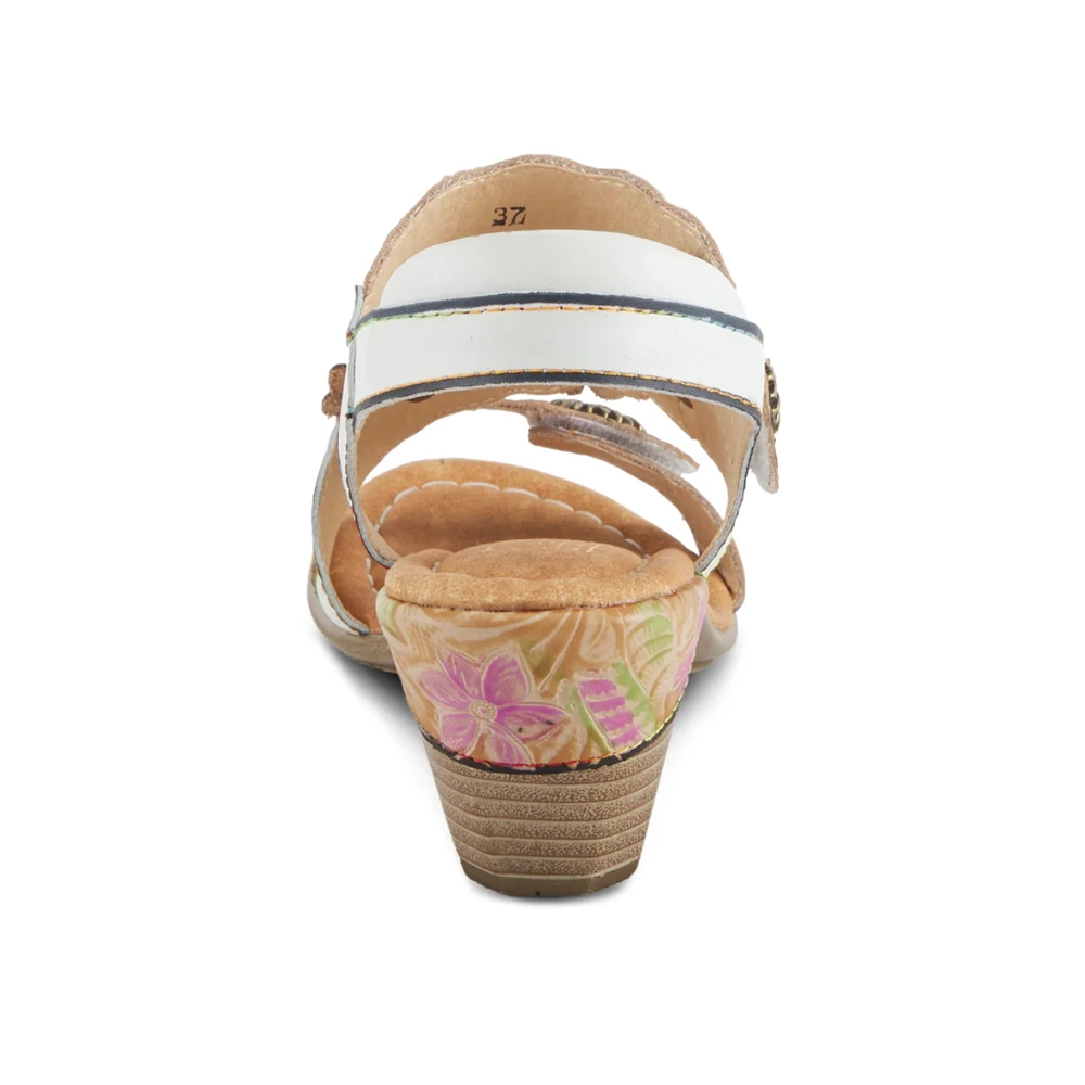 L'Artiste By Spring Step Aromas Sandal White Multi Leather (Women's) 4 L'Artiste By Spring Step Aromas Sandal White Multi Leather (Women's) - Image 4