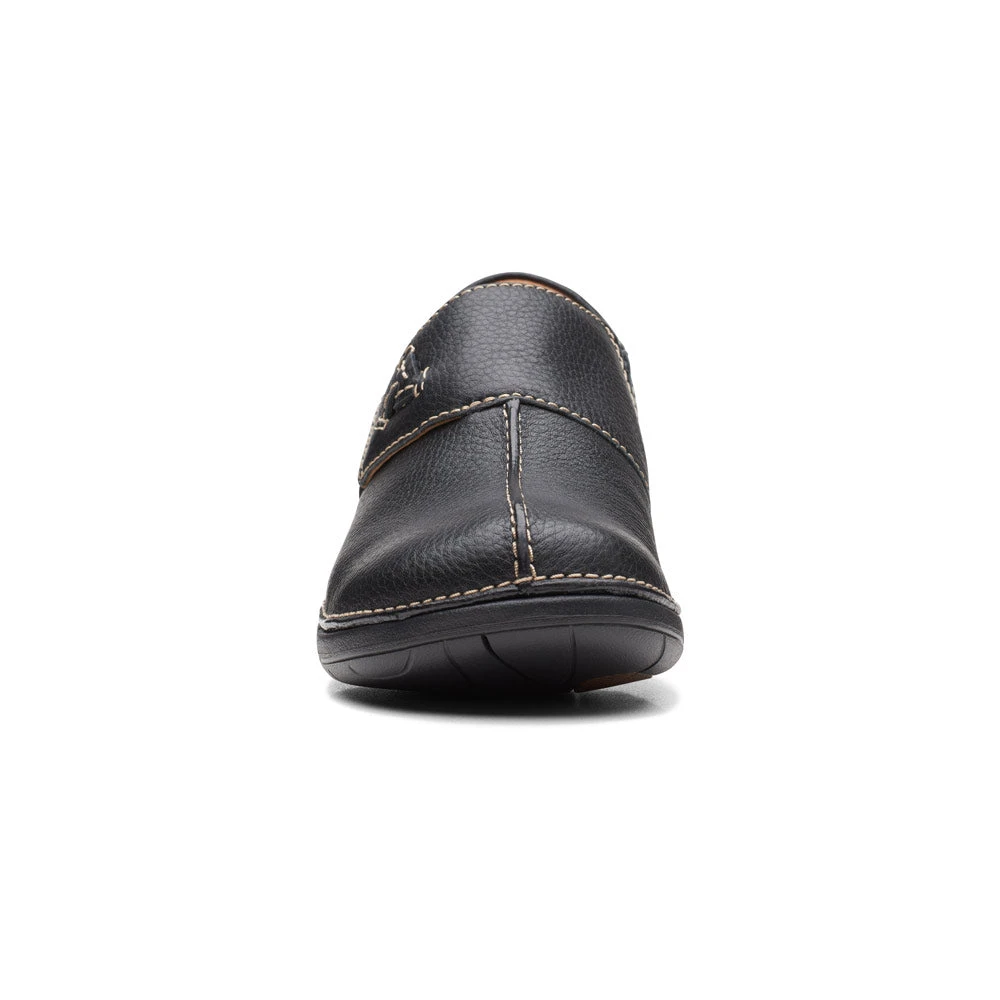 Clarks Un Loop Ave Slip-On Black Leather (Women's) 3 Clarks Un Loop Ave Slip-On Black Leather (Women's) - Image 3