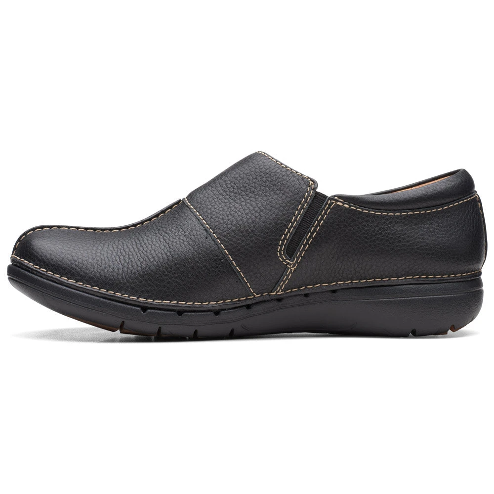 Clarks Un Loop Ave Slip-On Black Leather (Women's) 5 Clarks Un Loop Ave Slip-On Black Leather (Women's) - Image 5