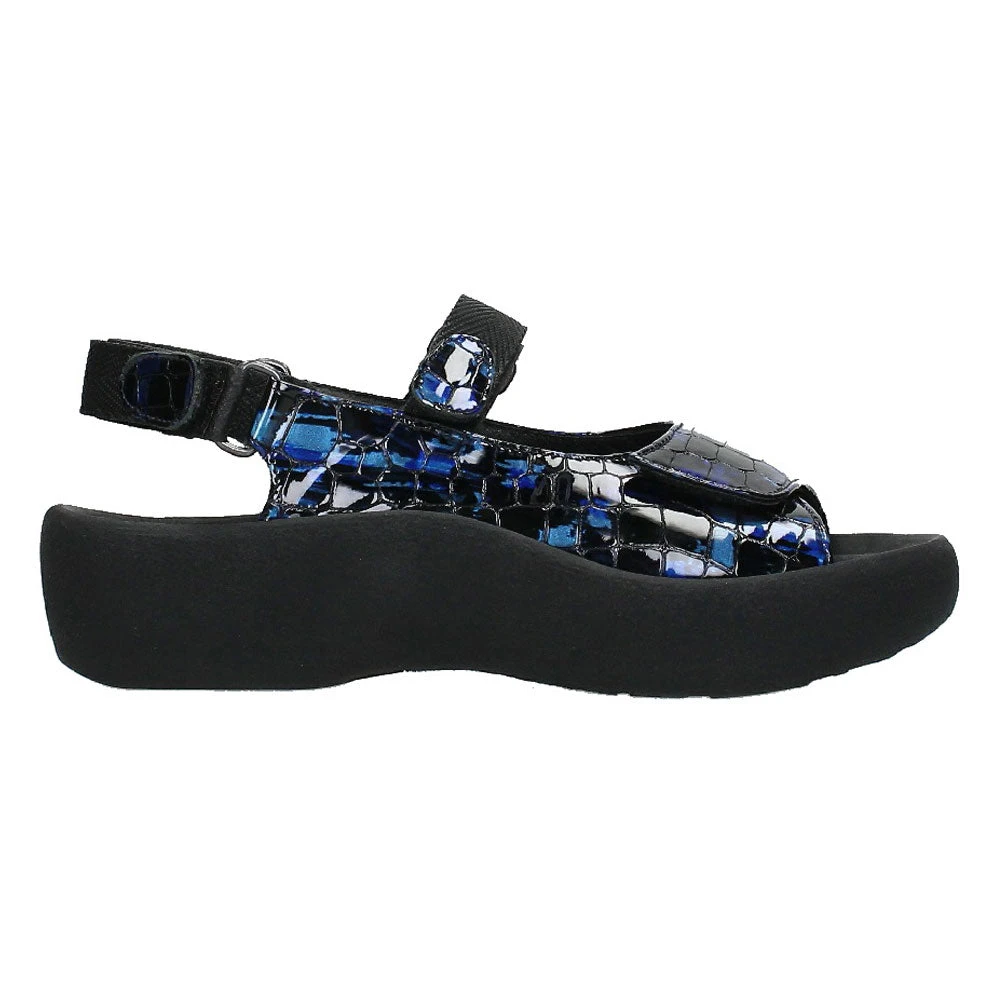 Wolky Jewel Sandal Blue Croco Leather (Women's) 1 Wolky Jewel Sandal Blue Croco Leather (Women's)