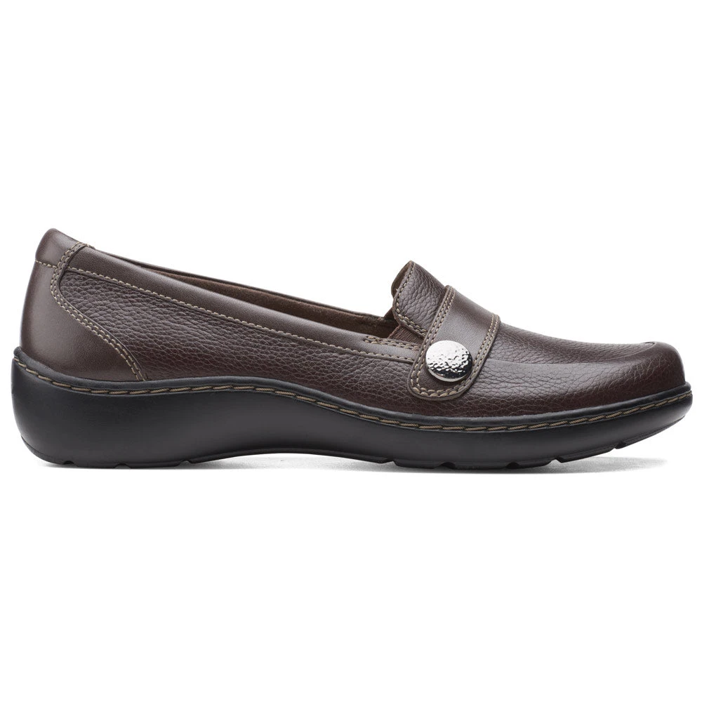 Clarks Cora Daisy Loafer Brown Tumbled Leather (Women's) 2 Clarks Cora Daisy Loafer Brown Tumbled Leather (Women's) - Image 2