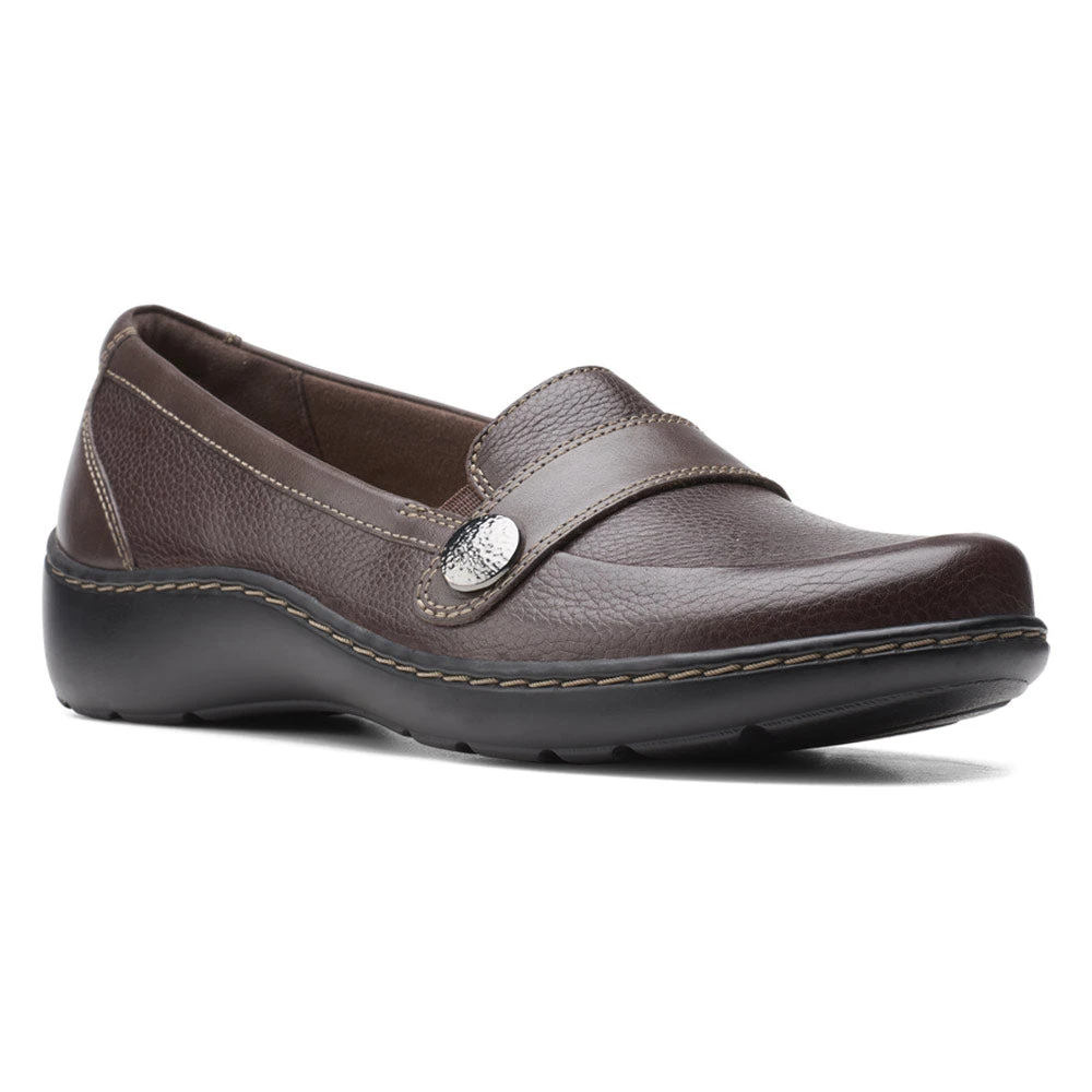 Clarks Cora Daisy Loafer Brown Tumbled Leather (Women's) 1 Clarks Cora Daisy Loafer Brown Tumbled Leather (Women's)