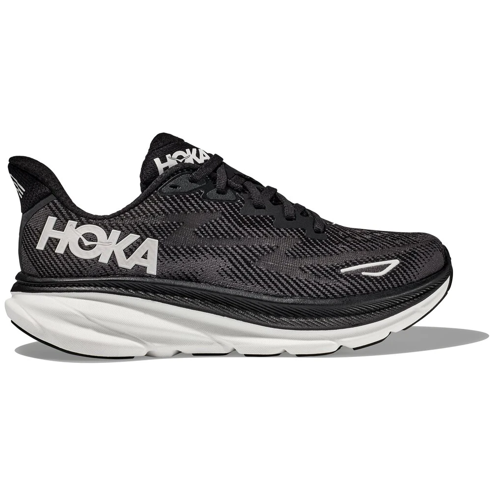 Hoka One One Hoka Clifton 9 Running Shoe Black/White (Men's) 1 Hoka One One Hoka Clifton 9 Running Shoe Black/White (Men's)