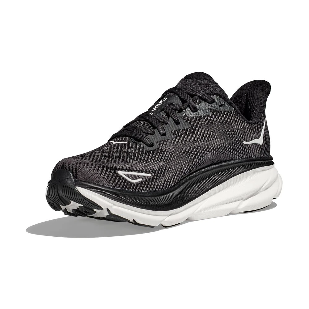 Hoka One One Hoka Clifton 9 Running Shoe Black/White (Men's) 3 Hoka One One Hoka Clifton 9 Running Shoe Black/White (Men's) - Image 3