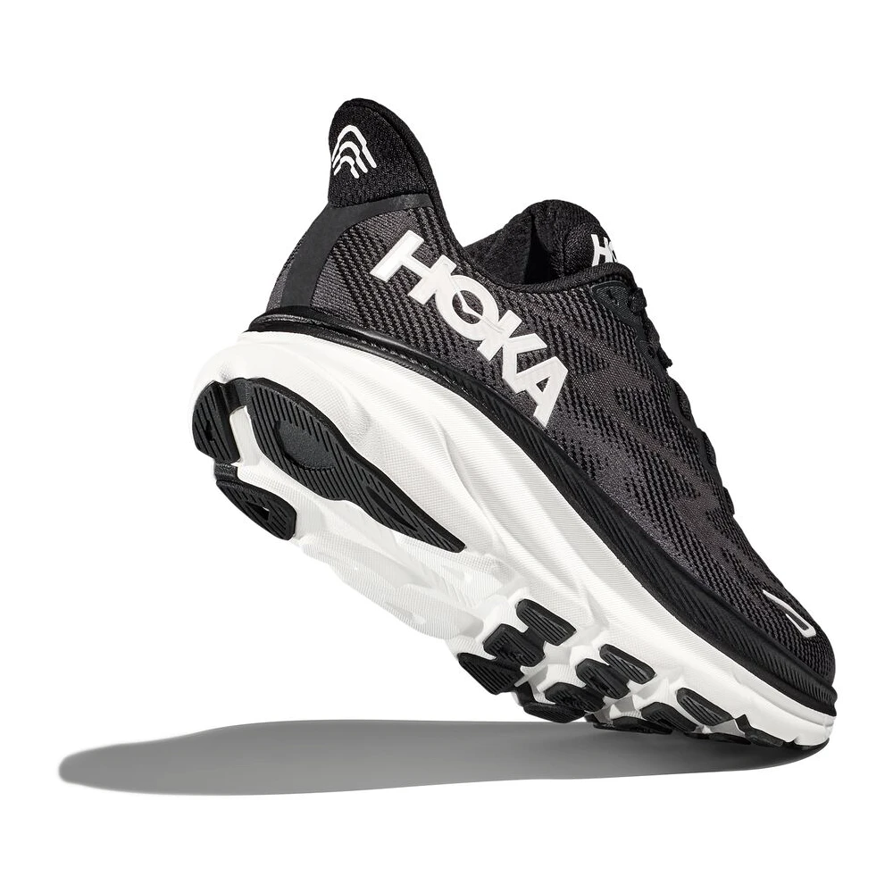 Hoka One One Hoka Clifton 9 Running Shoe Black/White (Men's) 4 Hoka One One Hoka Clifton 9 Running Shoe Black/White (Men's) - Image 4