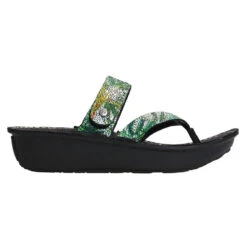 Wolky Tahiti Sandal Green Congo Suede (Women's)