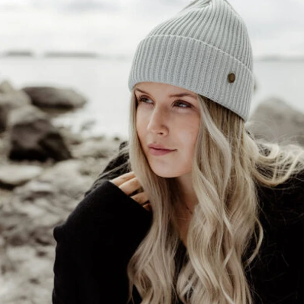 Superyellow Hannah Beige Merino Wool Beanie (Unisex) 2 Superyellow Hannah Beige Merino Wool Beanie (Unisex) - Image 2