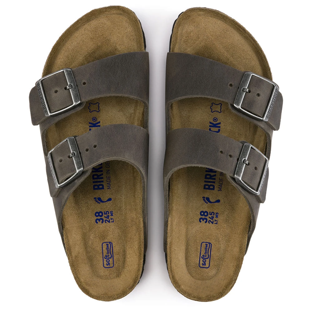 Birkenstock Arizona Soft Footbed Sandal Iron Oiled Nubuck (Women's) 2 Birkenstock Arizona Soft Footbed Sandal Iron Oiled Nubuck (Women's) - Image 2