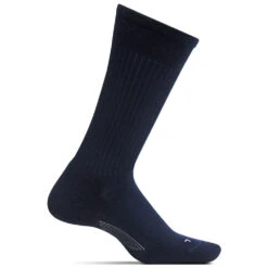 Feetures Classic Rib Cushion Crew In Navy (Men's)