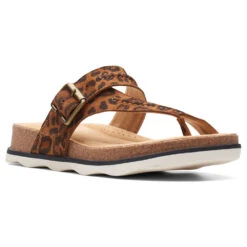 Clarks Brynn Madi Sandal Leopard Leather (Women's)