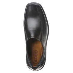 Ecco Helsinki Bike Toe Slip-On Black Leather (Men's) -Shoes Sales Store MAR00216D