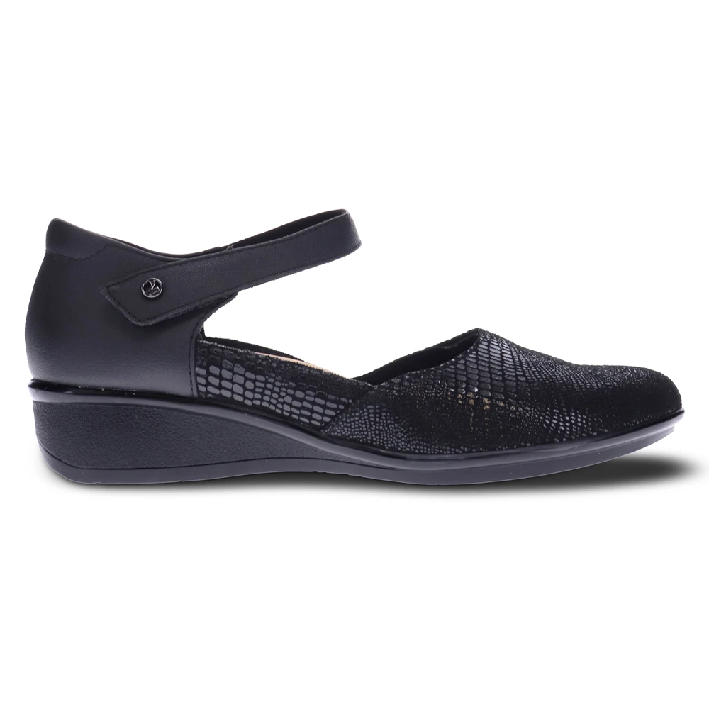 Revere Osaka Black Lizard Mary Jane Shoe (Women's) 3 Revere Osaka Black Lizard Mary Jane Shoe (Women's) - Image 3