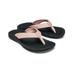 OluKai 'Ohana Flip Flop Sandal Petal Pink / Black (Women's) -Shoes Sales Store Pink 4 176394b6 cc7c 4634 8b60 e2823d1afbe2