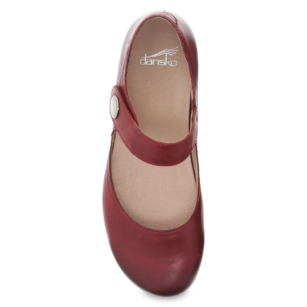 Dansko Beatrice Mary Jane Red Leather (Women's) 3 Dansko Beatrice Mary Jane Red Leather (Women's) - Image 3