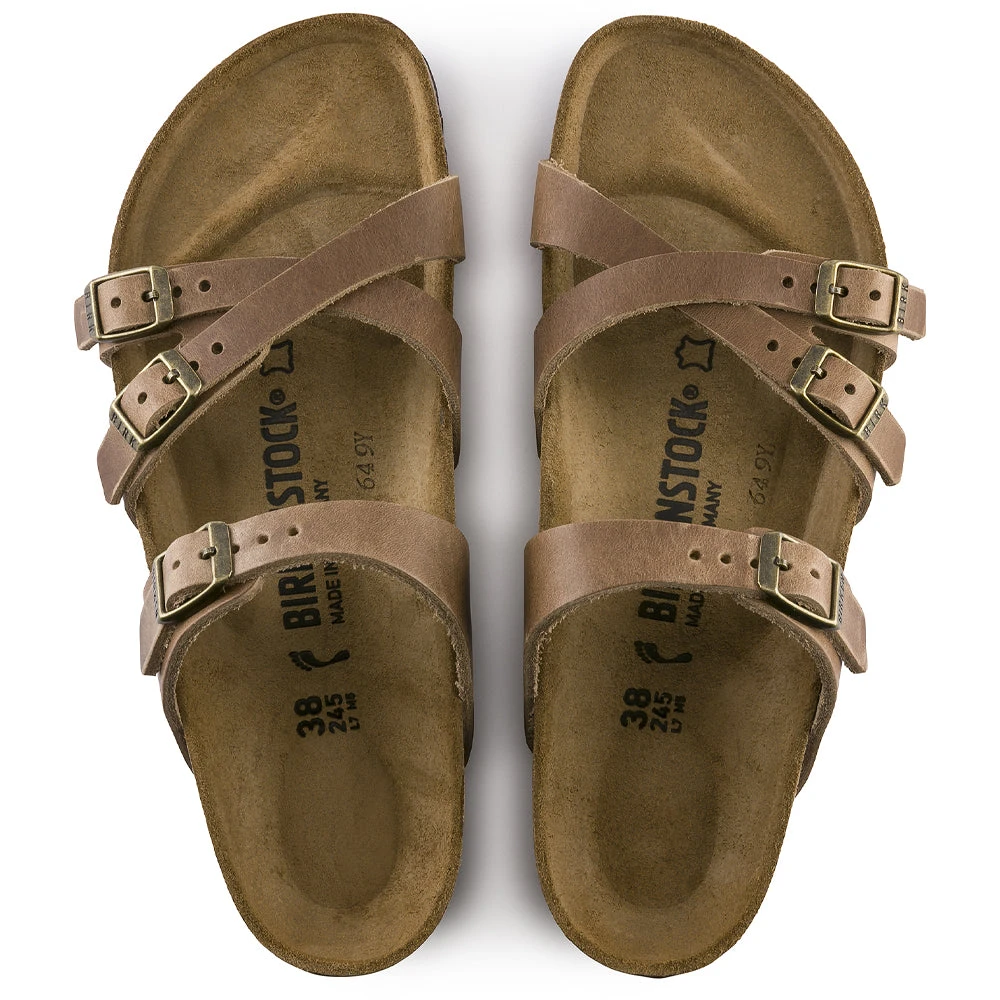 Birkenstock Franca Soft Footbed Sandal Tobacco Brown Oiled Leather (Women's) 3 Birkenstock Franca Soft Footbed Sandal Tobacco Brown Oiled Leather (Women's) - Image 3