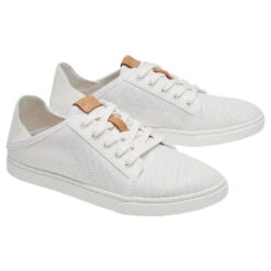 OluKai Pehuea Lī Mesh Lace-Up Sneaker White (Women's) -Shoes Sales Store TieWht 3