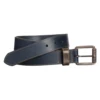 Johnston & Murphy Contrast Stitch Belt Navy