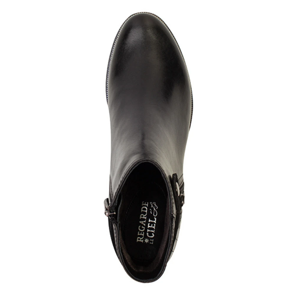 Regarde Le Ciel Isabel 118 Black Delice Leather Bootie (Women's) 2 Regarde Le Ciel Isabel 118 Black Delice Leather Bootie (Women's) - Image 2