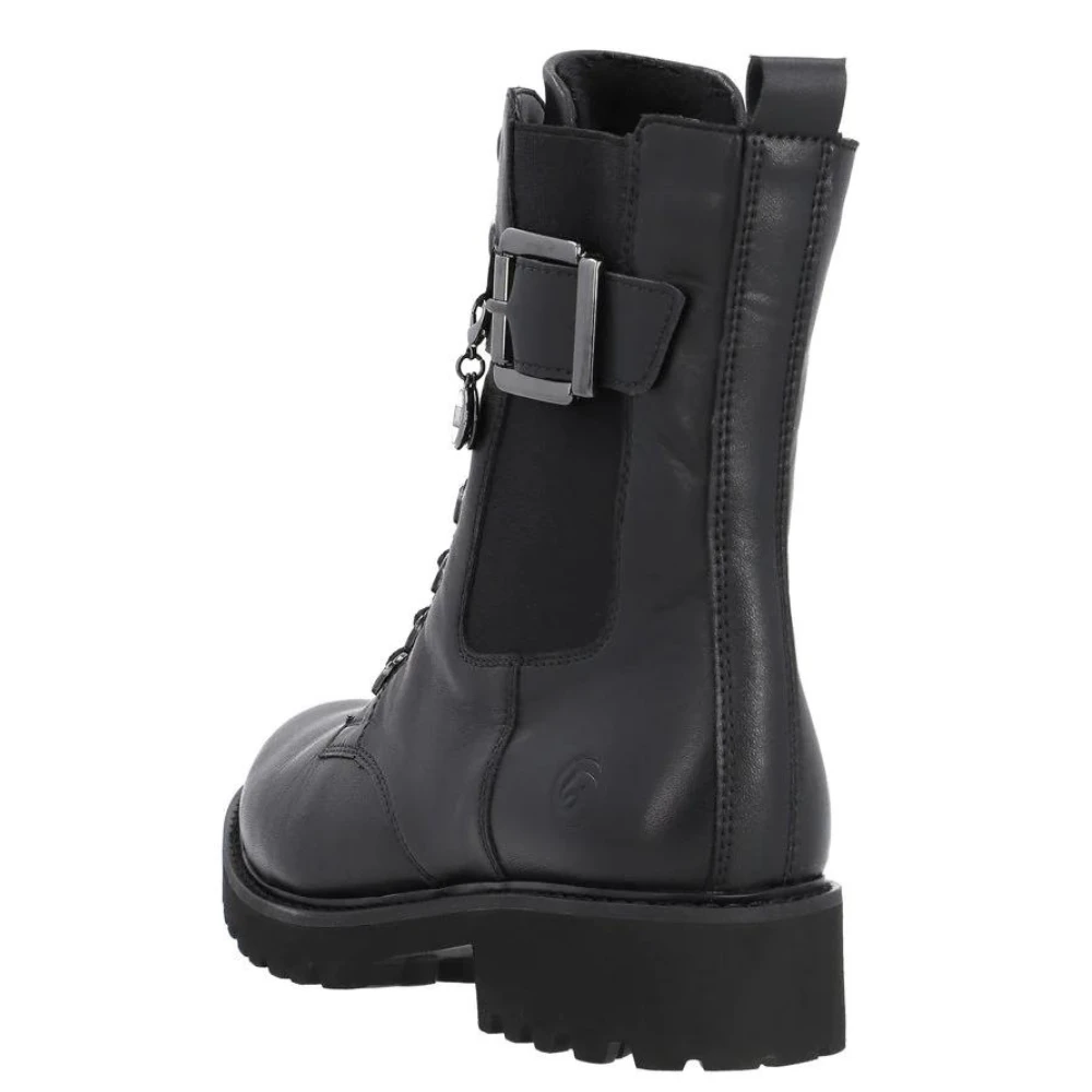 Remonte D8668 Marusha 68 Black Leather Combat Boot (Women's) 3 Remonte D8668 Marusha 68 Black Leather Combat Boot (Women's) - Image 3