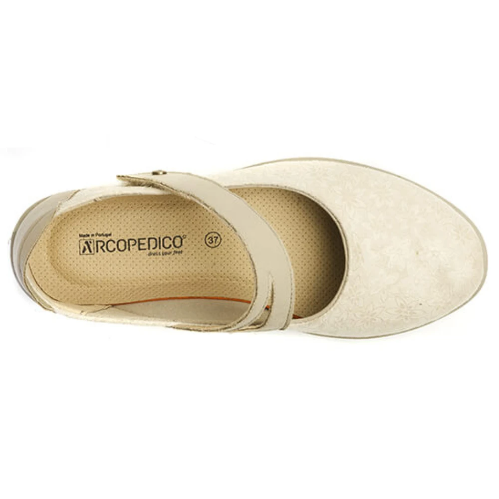 Arcopedico Cosmo Taupe Flower Mary Jane (Women's) 3 Arcopedico Cosmo Taupe Flower Mary Jane (Women's) - Image 3