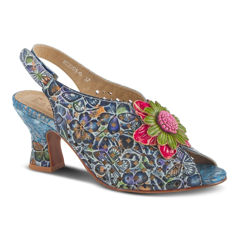 L'Artiste By Spring Step Arautre Slingback Navy Multi Leather (Women's) 1 L'Artiste By Spring Step Arautre Slingback Navy Multi Leather (Women's)