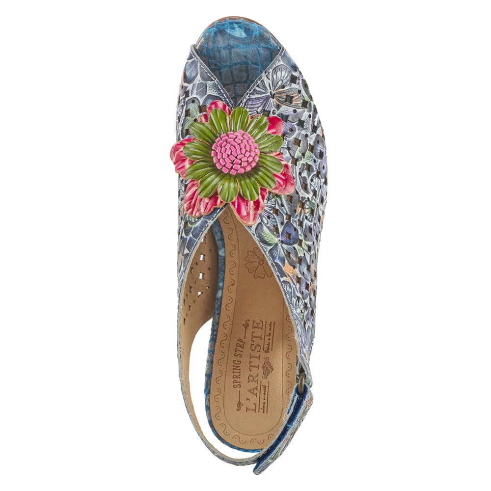L'Artiste By Spring Step Arautre Slingback Navy Multi Leather (Women's) 3 L'Artiste By Spring Step Arautre Slingback Navy Multi Leather (Women's) - Image 3