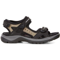 Ecco Yucatan Sandal Black/Mole/Black (Women's) -Shoes Sales Store black mole 3