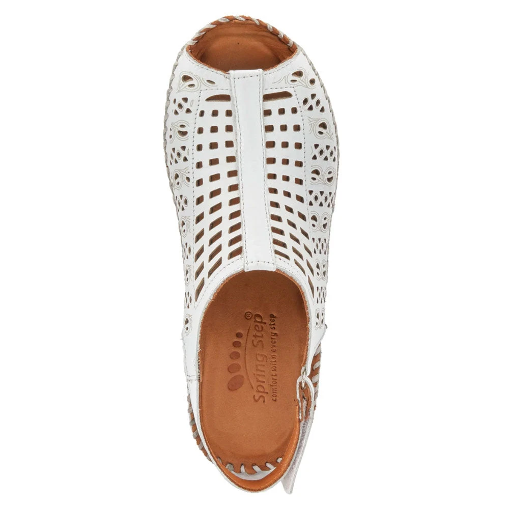 Spring Step Bohemianish Sandal White Leather (Women's) 4 Spring Step Bohemianish Sandal White Leather (Women's) - Image 4