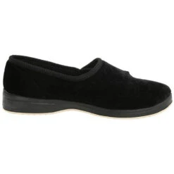 Foamtreads Jewel Slipper Black Velour (Women's) -Shoes Sales Store jewel black 3