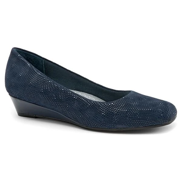 Trotters Lauren Navy 3D Patent Suede (Women's) 1 Trotters Lauren Navy 3D Patent Suede (Women's)