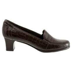 Trotters Gloria Dark Brown Croc (Women's) -Shoes Sales Store pic4 7a9206e0 bc94 479a 949c b140cb78f953