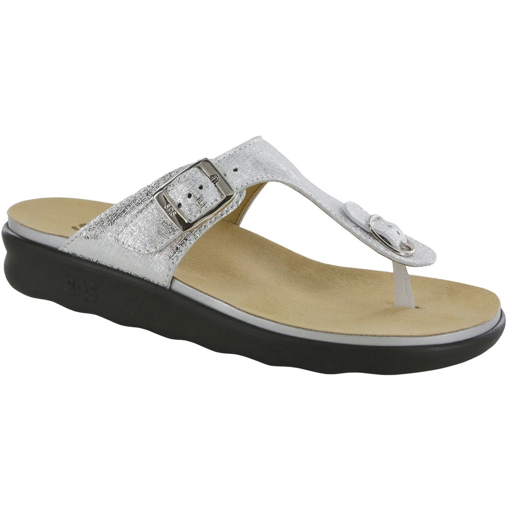 SAS Sanibel Sandal Shiny Silver (Women's) 1 SAS Sanibel Sandal Shiny Silver (Women's)