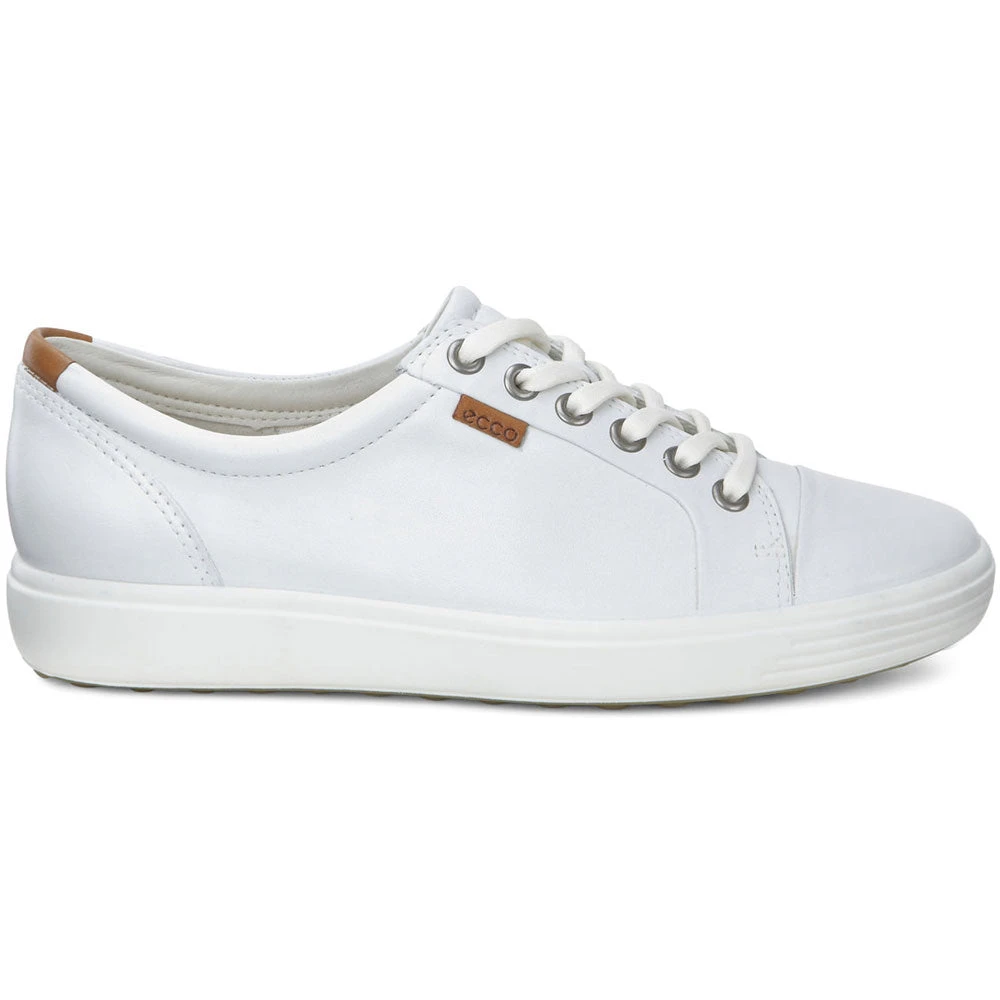 Ecco Soft 7 Sneaker White Leather (Women's) 3 Ecco Soft 7 Sneaker White Leather (Women's) - Image 3